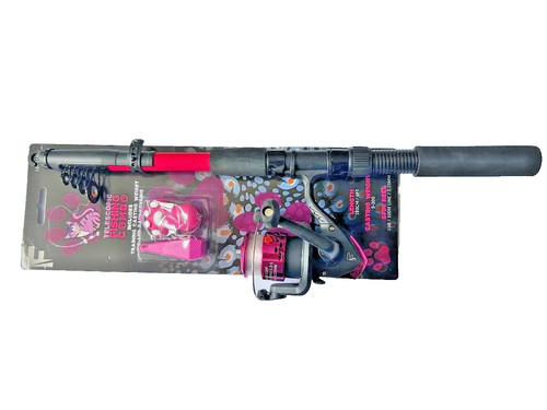 Childs pink telescopic fishing - pink,